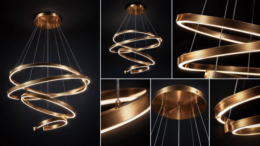 Radiant Flow | Luxury Chandelier CGI Visualization